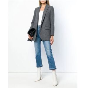 NWT Veronica Beard Ines Girlfriend Paint Splatter crop Sz 26‎